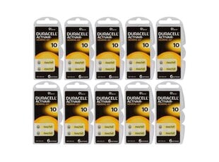 Duracell elementi dzirdes aparātiem ActivAir PR70 10, 60 gab. cena un informācija | Duracell Mājai un remontam | 220.lv