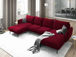 Stūra dīvāns Cosmopolitan Design Vienna 6S, sarkans/melns цена и информация | Stūra dīvāni | 220.lv