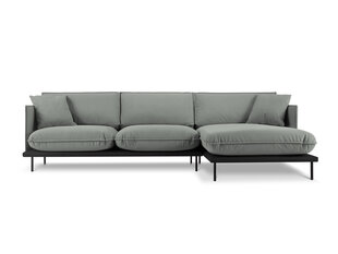 Stūra dīvāns Interieus86 Auguste 5S, pelēks/melns cena un informācija | Stūra dīvāni | 220.lv