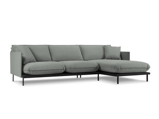 Stūra dīvāns Interieus86 Auguste 5S, pelēks/melns cena un informācija | Stūra dīvāni | 220.lv