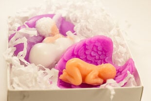 Dāvana Glicerīna ziepes komplekts eņģelis mākoņos , 3Dsoap 130 g cena un informācija | Ziepes | 220.lv