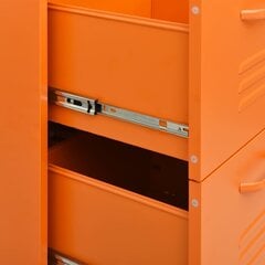 vidaXL atvilktņu skapītis, 80x35x101,5 cm, tērauds, oranžs cena un informācija | Skapīši viesistabai | 220.lv