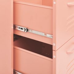 vidaXL atvilktņu skapītis, 80x35x101,5 cm, tērauds, rozā цена и информация | Шкафчики в гостиную | 220.lv