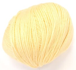 Нитки для вязания Alize Wool Wool-Bamboo, цвет светло-желтый 187 цена и информация | Принадлежности для вязания | 220.lv