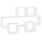 vidaXL sienas plaukts, mašīnas forma, balts, 82x15x51 cm, skaidu plātne cena un informācija | Plaukti | 220.lv