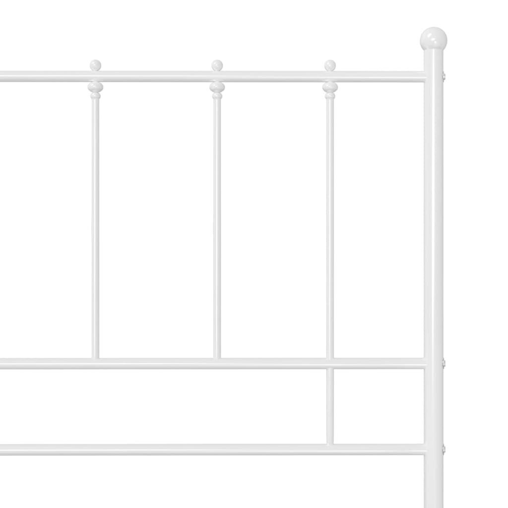 vidaXL gultas rāmis, balts metāls, 90x200 cm cena un informācija | Gultas | 220.lv