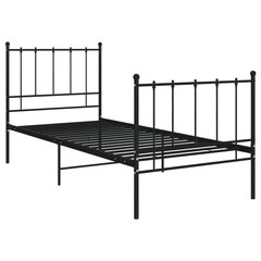 vidaXL gultas rāmis, melns metāls, 100x200 cm цена и информация | Кровати | 220.lv