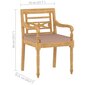 Dārza krēsli ar matračiem vidaXL, 8 gab. cena un informācija | Dārza krēsli | 220.lv