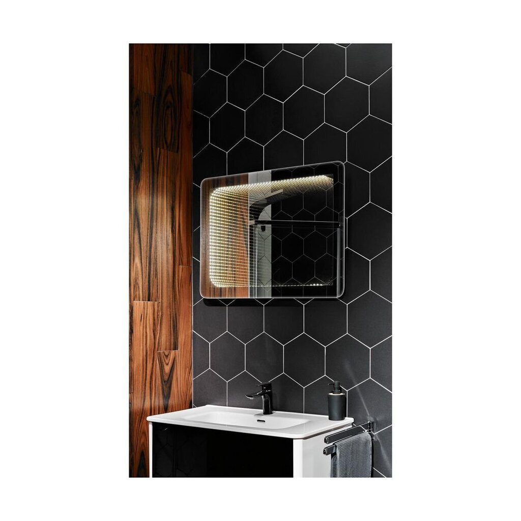 Vannas istabas spogulis ar iebūvētu STARS apgaismojumu VENTI, 60x80 cm цена и информация | Vannas istabas spoguļi | 220.lv