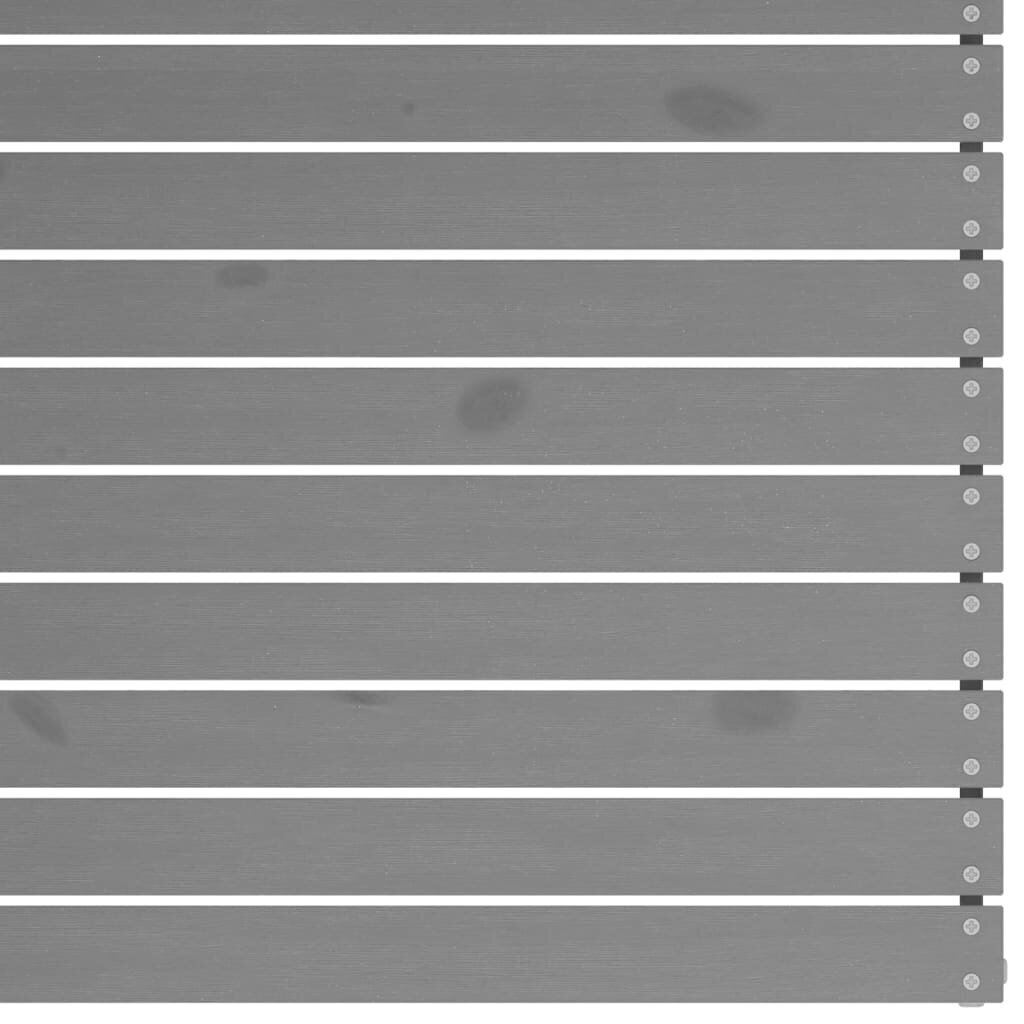 vidaXL vidējie dārza dīvāni, 2 gab., pelēki, priedes masīvkoks cena un informācija | Dārza krēsli | 220.lv