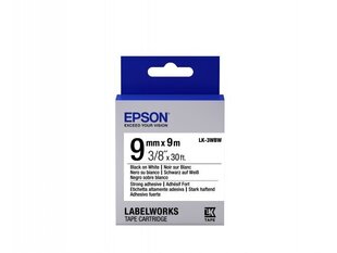 Epson Label Cartridge LK-3WBW Strong Adhesive Black on White 9mm (9m) • Extra-strength adhesive
• 9mm to 18mm width
• Black text on a yellow, white or transparent background
• Epson labels are designed to last
• Durable labels resist water and withstand hot and cold conditions
• Great-value 9-metre label tapes цена и информация | Картриджи для струйных принтеров | 220.lv