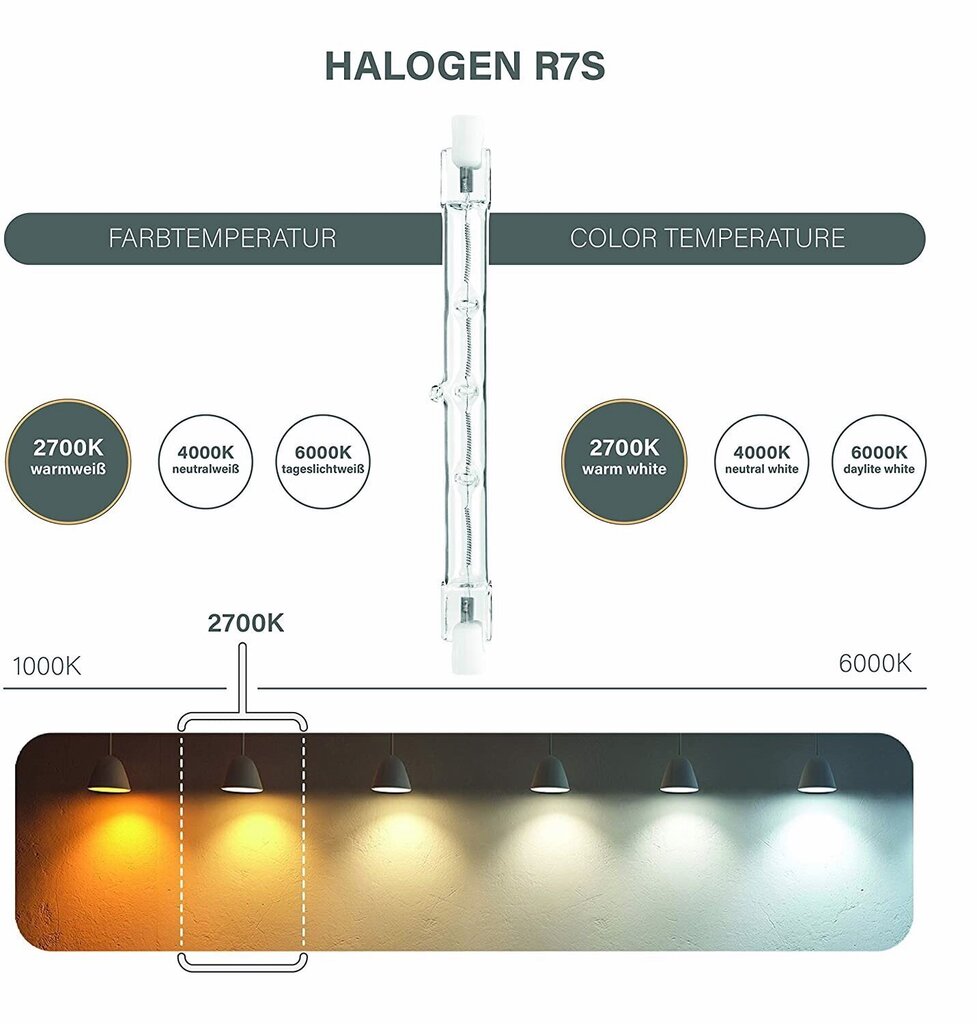 Halogēna spuldzes G.LUX R7s J118, 230 W, 10 gab. cena un informācija | Spuldzes | 220.lv