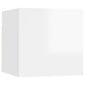 vidaXL naktsskapītis, 30,5x30x30 cm, spīdīgi balts, skaidu plāksne цена и информация | Naktsskapīši | 220.lv