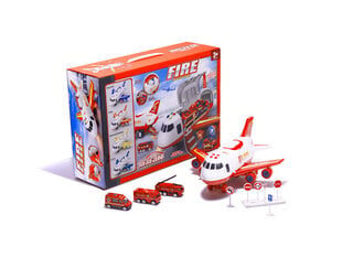 Игрушечный самолет с 3 пожарными машинами цена и информация | Игрушки для мальчиков | 220.lv