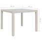 vidaXL dārza galds, balts, 90x90x75 cm, PE rotangpalma un rūdīts stikls цена и информация | Dārza galdi | 220.lv