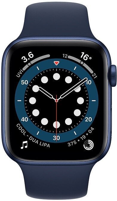 Apple Watch Series 6 44mm Blue Aluminum/Deep Navy Sport Band cena un informācija | Viedpulksteņi (smartwatch) | 220.lv