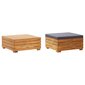 Dārza galds un kāju balsts ar matraci vidaXL, akācija cena un informācija | Dārza krēsli | 220.lv