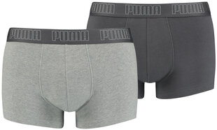 Мужские трусы Puma Basic Trunk Grey Black 935015 08 935015 08/L цена и информация | Мужские трусы Nek, черные | 220.lv