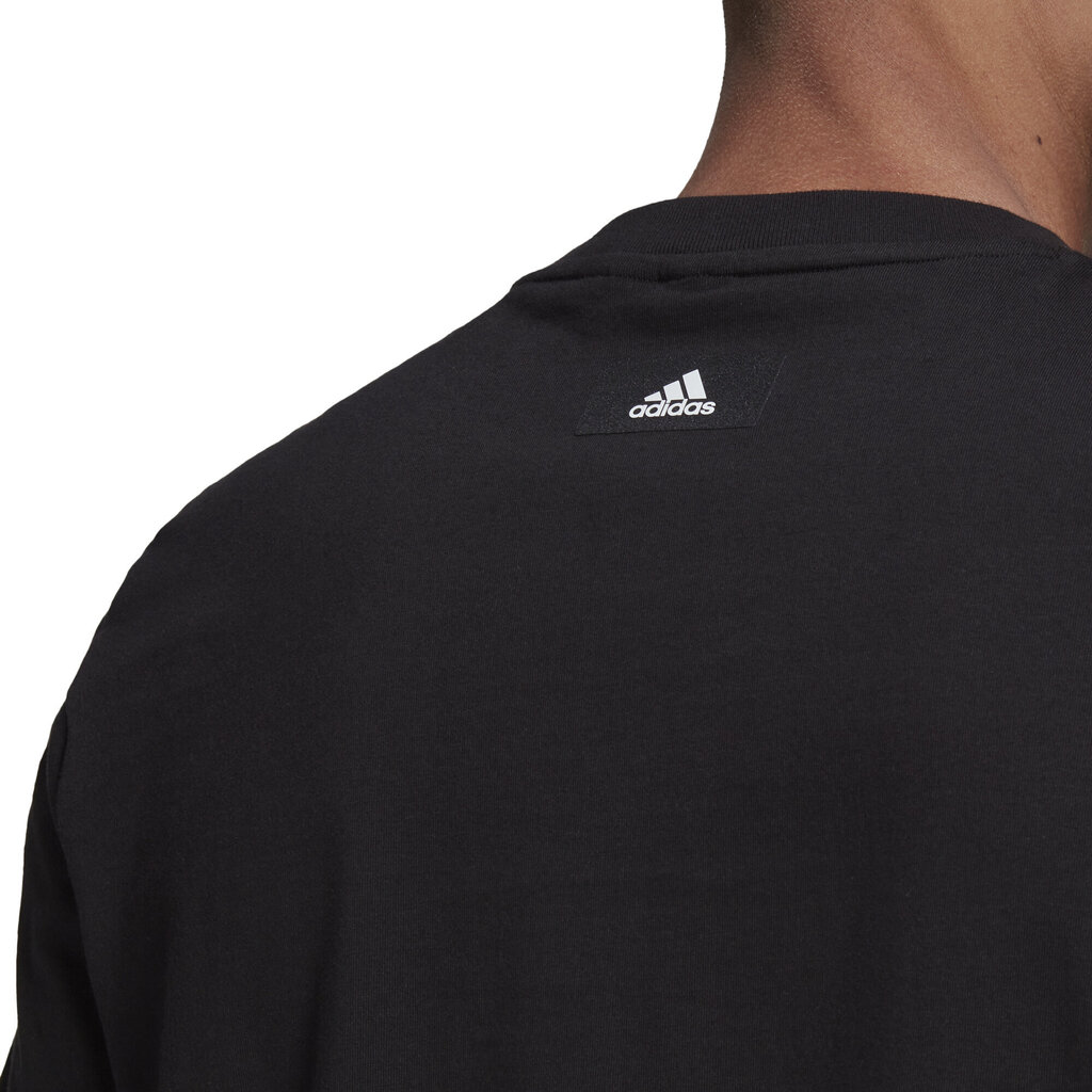 Adidas T-Krekli M Fi 3Bar Tee Black HD0893 HD0893/3XL cena un informācija | Vīriešu T-krekli | 220.lv