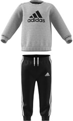 Cпортивный костюм Adidas I Bos Jog Ft Black Grey HF8819 HF8819/86 цена и информация | Штаны для мальчика ABN-2894/CZA/098 | 220.lv