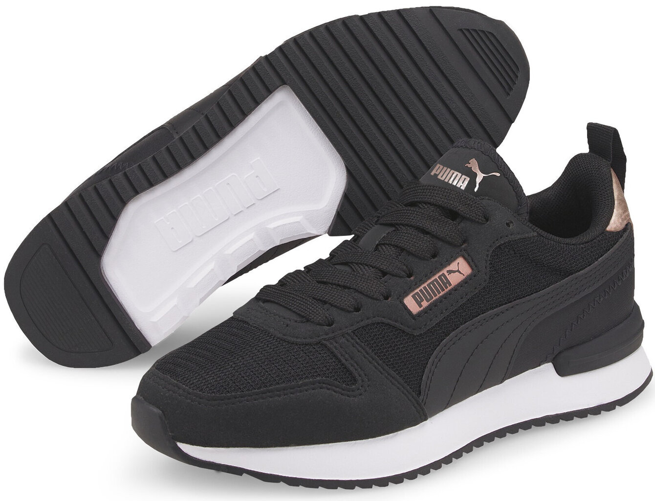 Puma Apavi R78 Metalic Jr Black 383931 01 383931 01/4.5 цена и информация | Sporta apavi bērniem | 220.lv