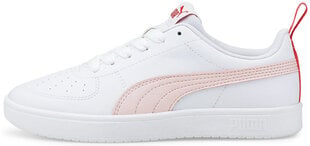 Детские кеды Puma Rickie Jr Lotus White Pink 384311 06 384311 06/3.5 цена и информация | Детская спортивная обувь | 220.lv