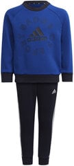 Спортивный костюм Adidas Sporta Tērpi Lk Logo Jog Set Blue Black HF1899 HF1899/116 цена и информация | Комплекты для мальчиков | 220.lv