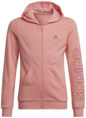 Толстовка для девочек Adidas G Lin Fz Hoodie HE1968/140, розовая цена и информация | Свитеры, жилетки, пиджаки для девочек | 220.lv