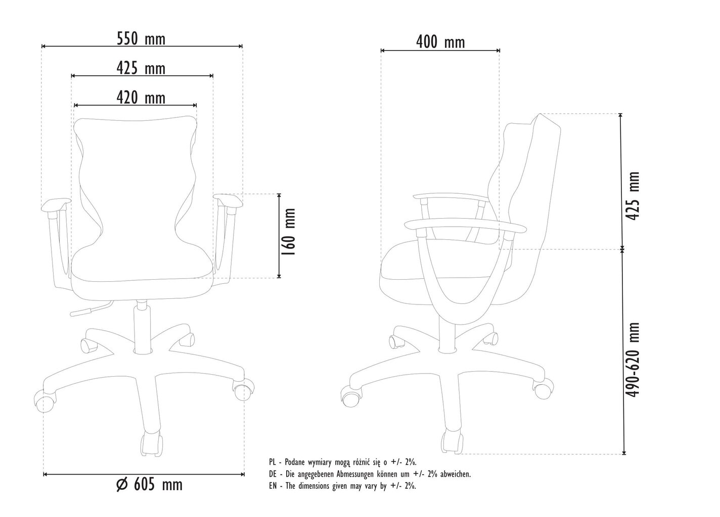 Biroja krēsls Entelo Good Chair Norm VS26 6, smilškrāsas/melnas krāsas cena un informācija | Biroja krēsli | 220.lv