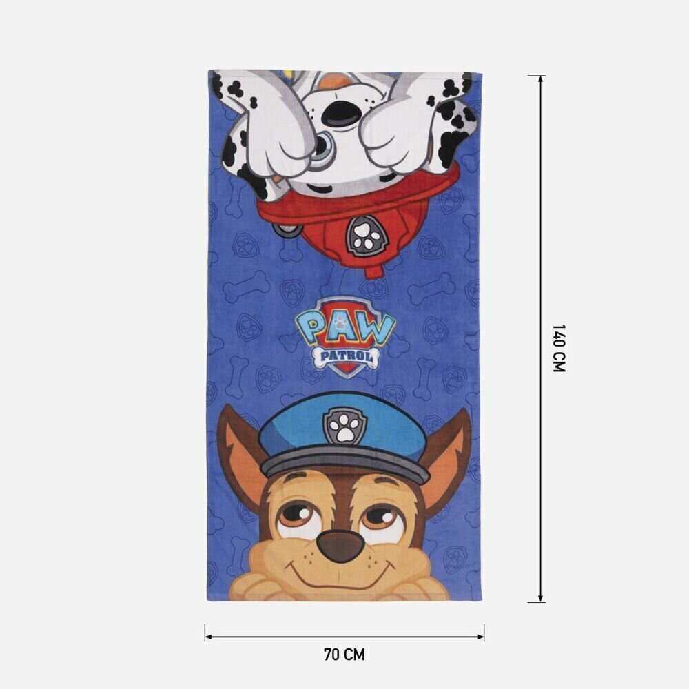 Pludmales dvielis The Paw Patrol Zils (70 x 140 cm) цена и информация | Dvieļi | 220.lv