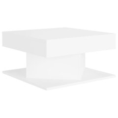 vidaXL kafijas galdiņš, balts, 57x57x30 cm, skaidu plāksne цена и информация | Журнальные столики | 220.lv