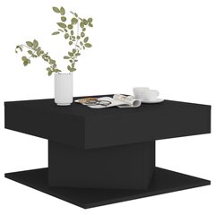 vidaXL kafijas galdiņš, melns, 57x57x30 cm, skaidu plāksne cena un informācija | Žurnālgaldiņi | 220.lv