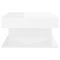 vidaXL kafijas galdiņš, spīdīgi balts, 57x57x30 cm, skaidu plāksne cena un informācija | Žurnālgaldiņi | 220.lv