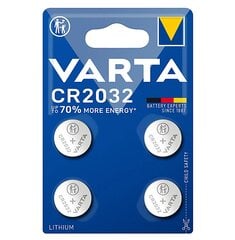 Батарейки Varta Lithium CR2032, 4 шт. цена и информация | Батерейки | 220.lv