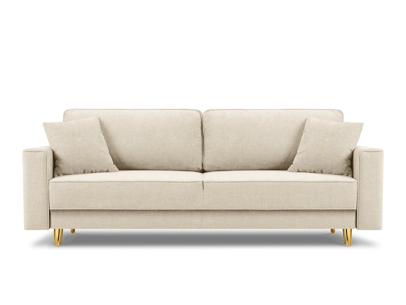 Dīvāns Cosmopolitan Design Fano, smilškrāsas/zeltainas krāsas cena un informācija | Dīvāni | 220.lv