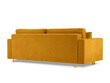 Dīvāns Cosmopolitan Design Fano, dzeltens/zeltainas krāsas cena un informācija | Dīvāni | 220.lv