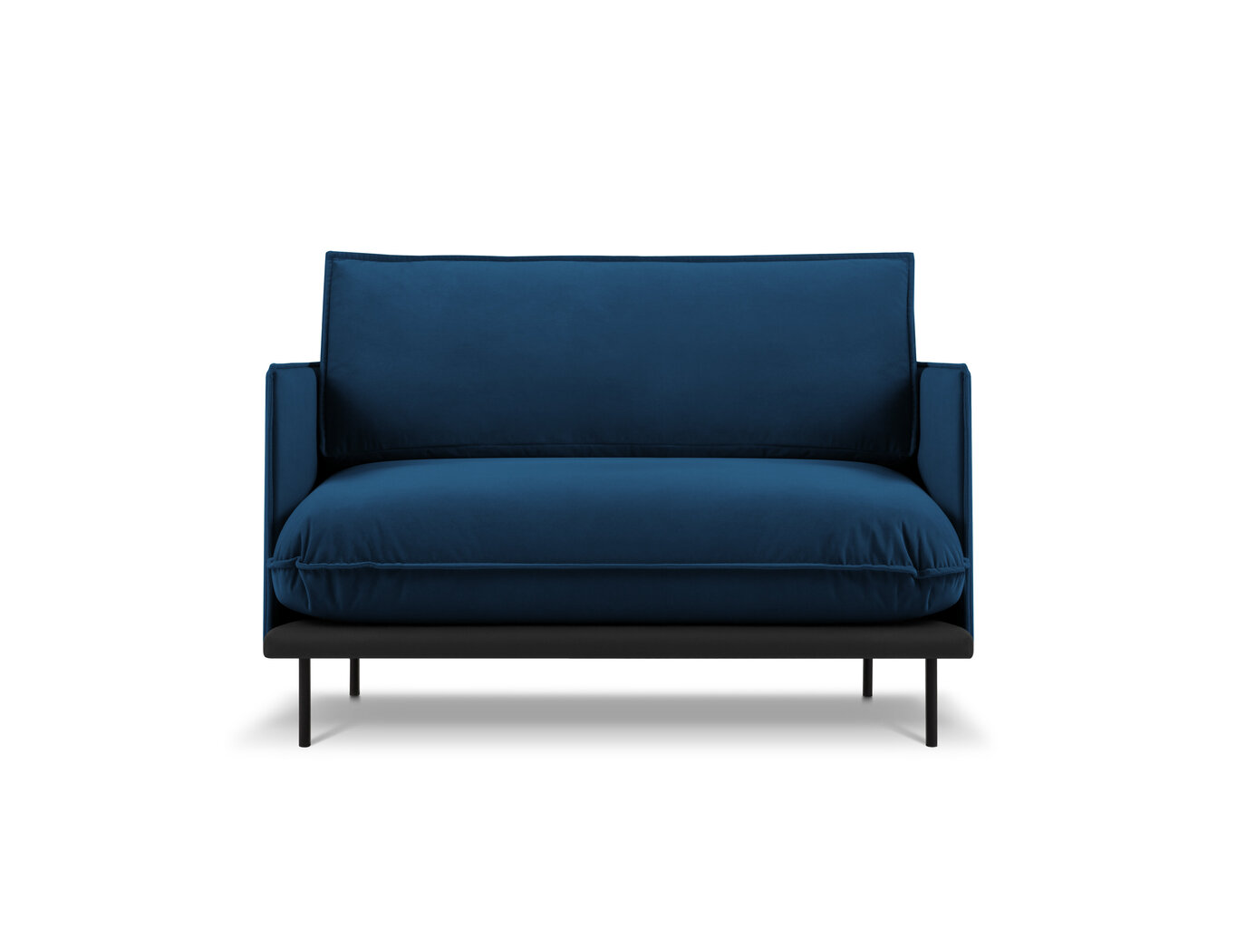 Dīvāns 1.5 Intereurs 86 Auguste, zils/melns цена и информация | Dīvāni | 220.lv