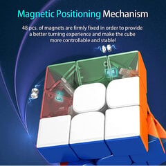 Magnētiskā puzle Rubika kubs 3x3, bez uzlīmēm цена и информация | Настольные игры, головоломки | 220.lv