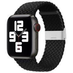 Браслет для часов Apple Watch 7 / 6 / SE / 5 / 4 / 3 / 2, 41мм / 40мм / 38мм, черный цена и информация | Аксессуары для смарт-часов и браслетов | 220.lv