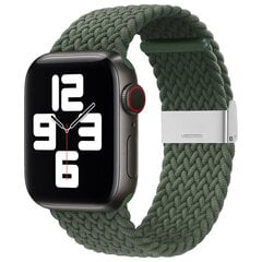 Браслет для часов Apple Watch 7 / 6 / SE / 5 / 4 / 3 / 2, 41мм / 40мм / 38мм, зеленый цена и информация | Аксессуары для смарт-часов и браслетов | 220.lv