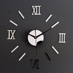Sienas pulkstenis ar sudraba romiešu cipariem cena un informācija | Pulksteņi | 220.lv