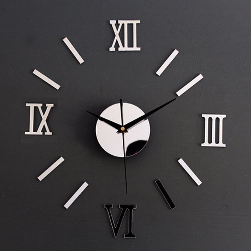 Sienas pulkstenis ar sudraba romiešu cipariem цена и информация | Pulksteņi | 220.lv
