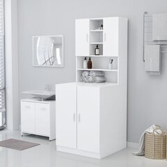 vidaXL veļasmašīnas skapītis, balts цена и информация | Шкафчики для ванной | 220.lv