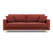 Dīvāns Cosmopolitan Design Fano, sarkans/zeltainas krāsas cena un informācija | Dīvāni | 220.lv