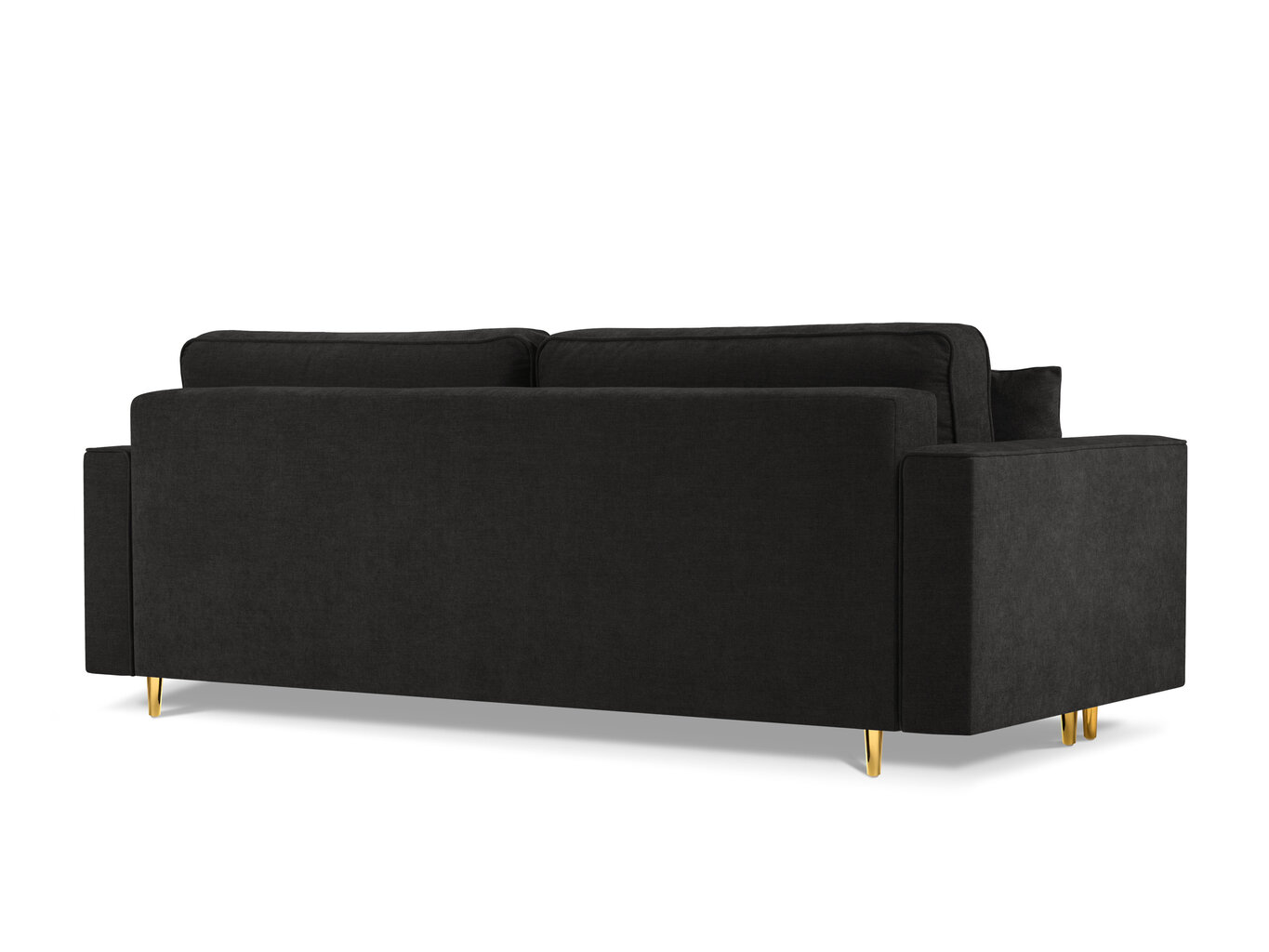 Dīvāns Cosmopolitan Design Fano, melns/zeltainas krāsas cena un informācija | Dīvāni | 220.lv