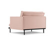 Dīvāns 1.5 Intereurs 86 Auguste, rozā/melns cena un informācija | Dīvāni | 220.lv