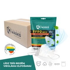 Medicīniskie respiratori FFP2 Baltic Masks (10 gab.) BM-026 NRD cena un informācija | Pirmā palīdzība | 220.lv