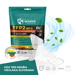 Medicīniskie respiratori FFP2 Baltic Masks (10 gab.) BM-026 NRD cena un informācija | Pirmā palīdzība | 220.lv