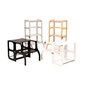 Koka kāpnes - galds, balts ar misiņa krāsas klipšiem 4IQ цена и информация | Bērnu krēsliņi un bērnu galdiņi | 220.lv