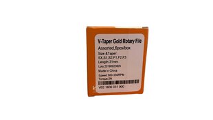 V Taper Gold rotējošo failu komplekts 31 mm, 6 gab., Wing iepakojums cena un informācija | Zobārstniecības preces | 220.lv